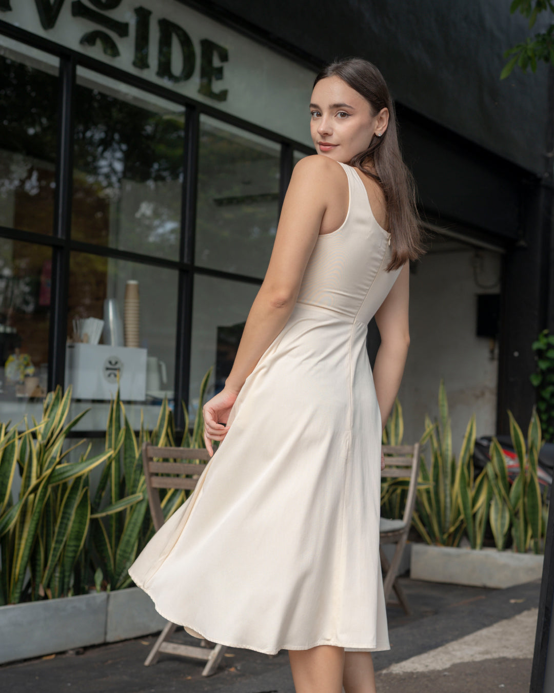 Cream Bell Dress