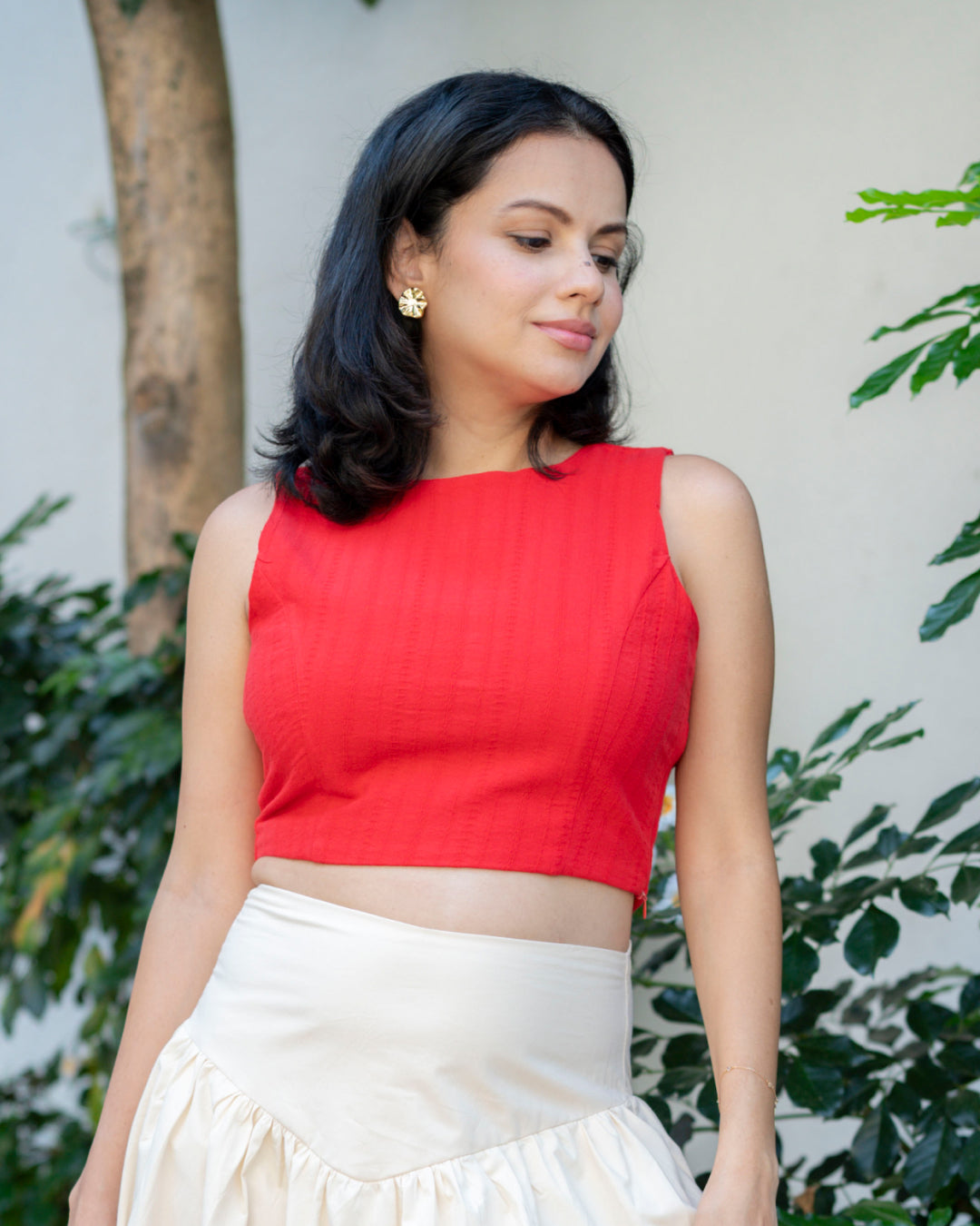 Red Bloom Top