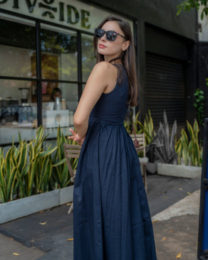 Amora Dress - Navy Blue