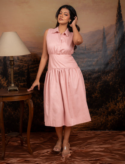 Blush Polka Dress