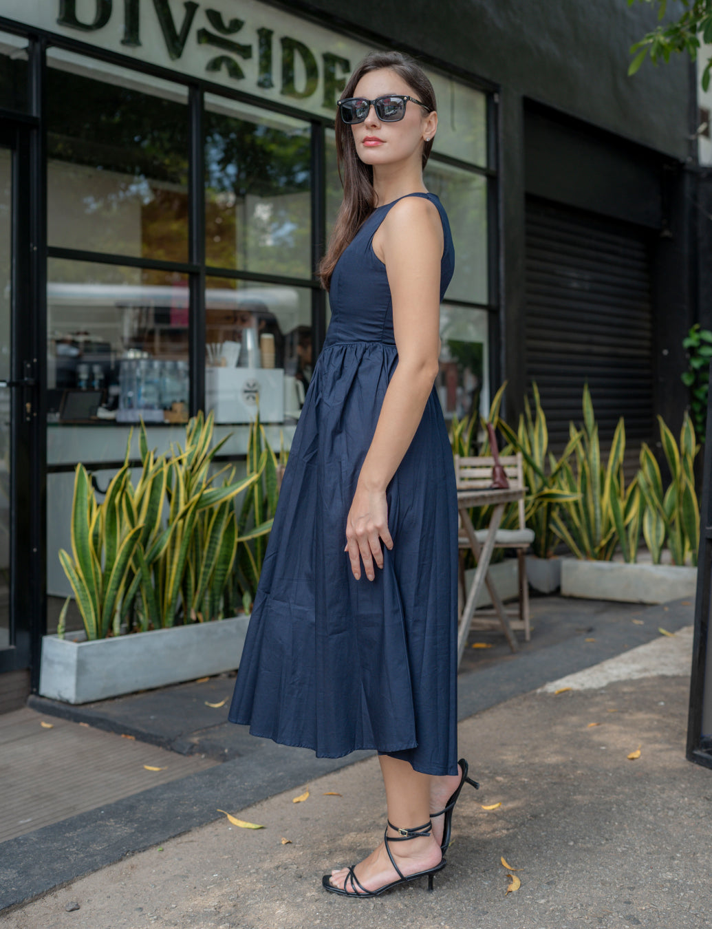 Amora Dress - Navy Blue