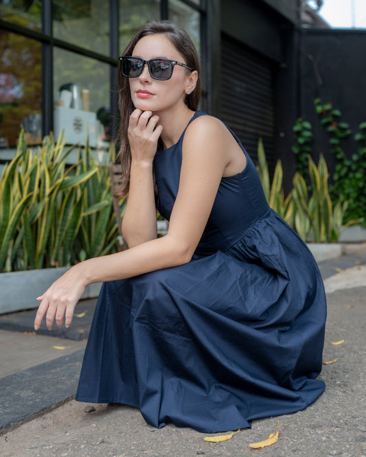 Amora Dress - Navy Blue
