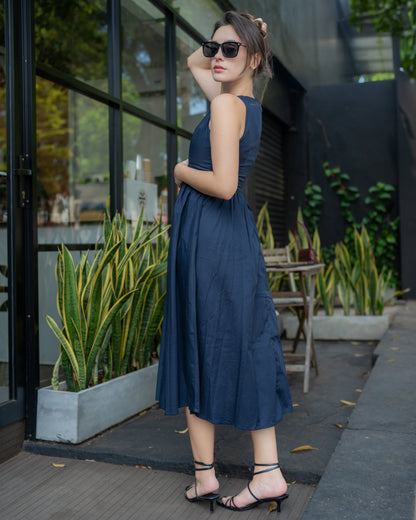 Amora Dress - Navy Blue