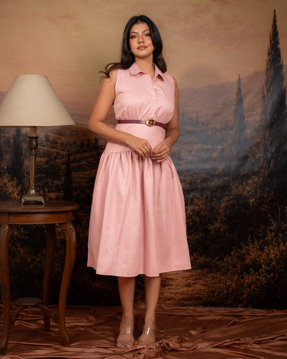 Blush Polka Dress