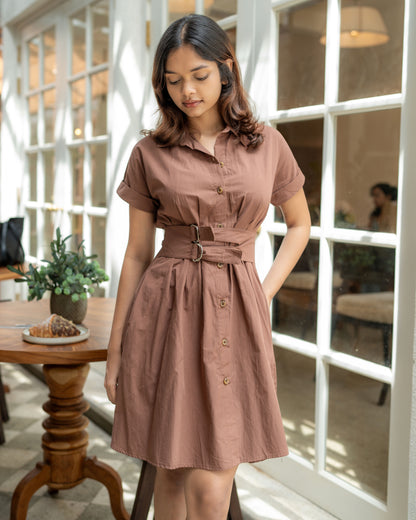 Café Noir Dress - Coffee