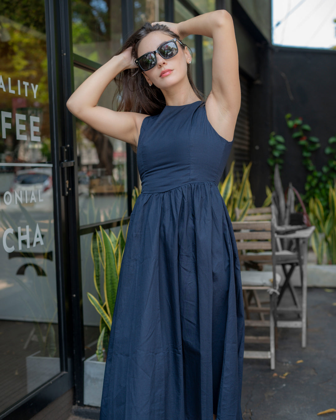 Amora Dress - Navy Blue