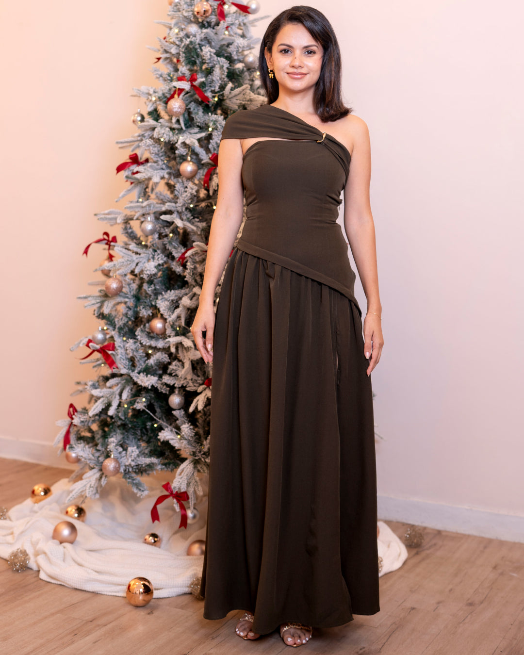 Eternal Rose Dress — Olive Green