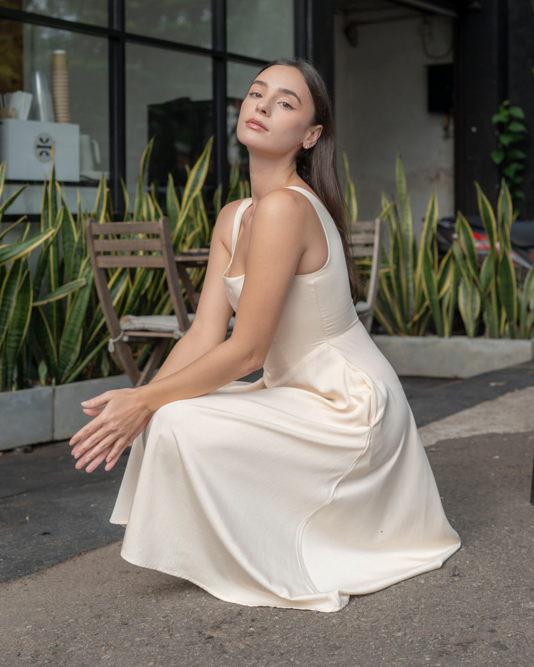 Cream Bell Dress