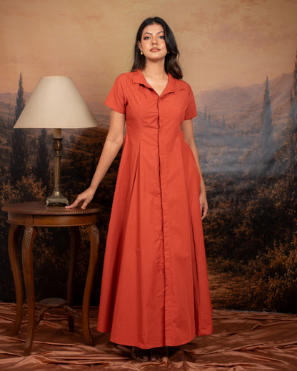Autumn Coral Dress (In-store on 5th Friday)