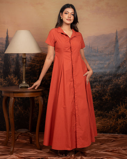 Autumn Coral Dress (In-store on 5th Friday)