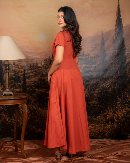 Autumn Coral Dress (In-store on 5th Friday)