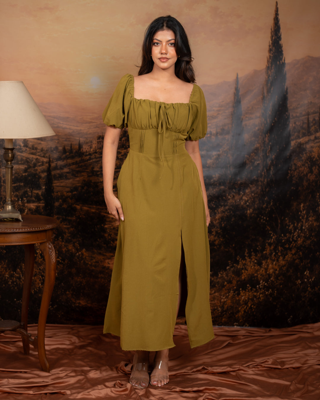 Tuscan Olive Dress (In-store on 5th Friday)