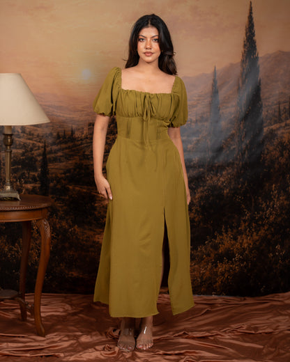 Tuscan Olive Dress (In-store on 5th Friday)