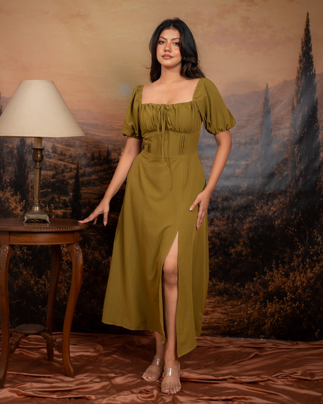 Tuscan Olive Dress (In-store on 5th Friday)