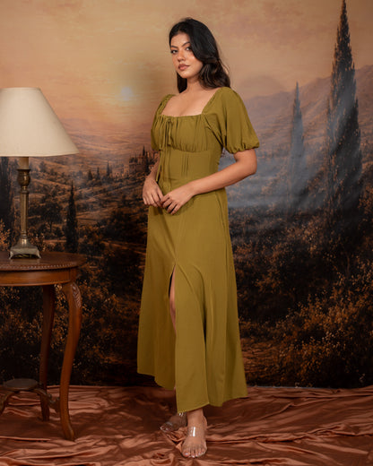 Tuscan Olive Dress (In-store on 5th Friday)