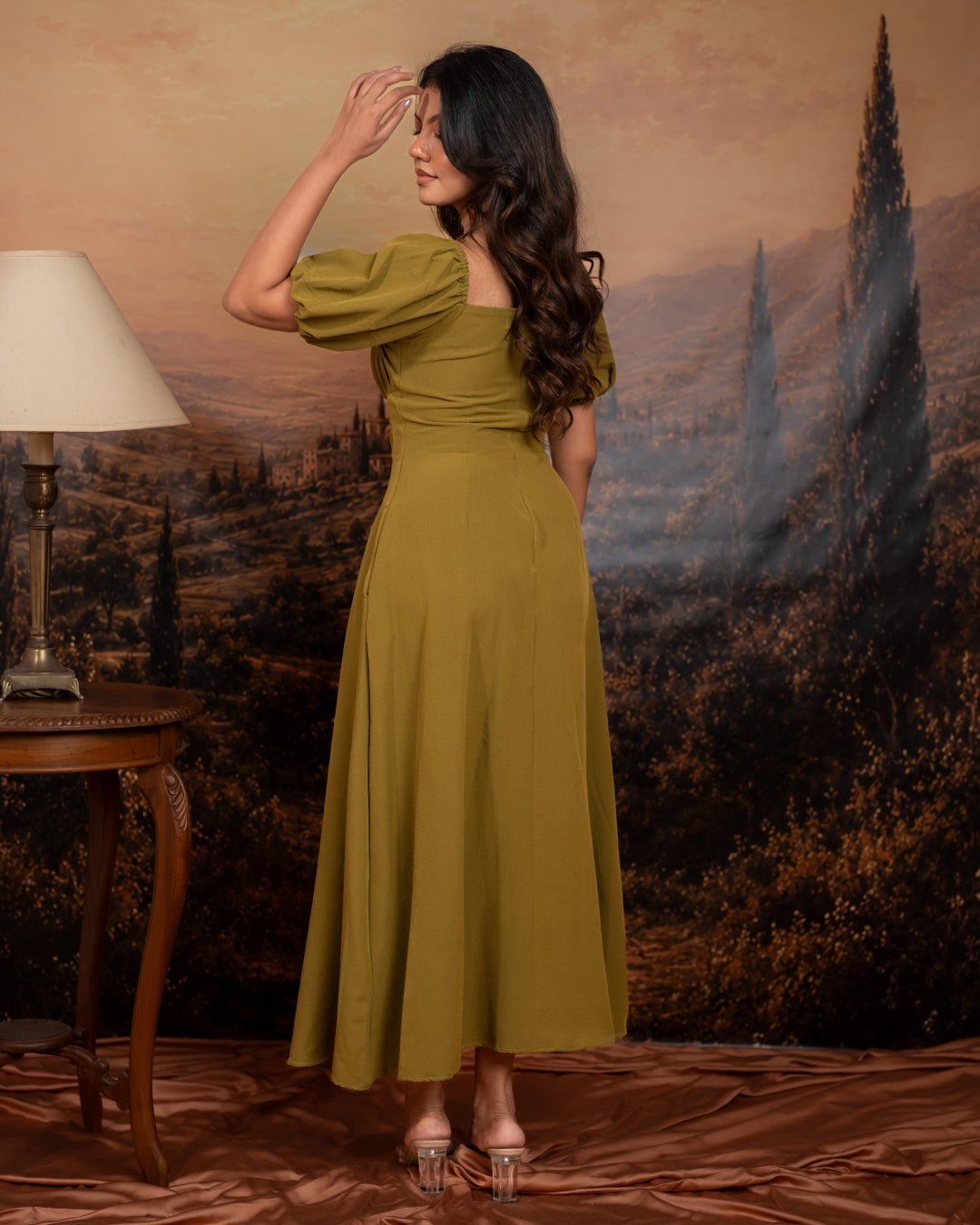 Tuscan Olive Dress (In-store on 5th Friday)
