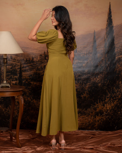 Tuscan Olive Dress (In-store on 5th Friday)