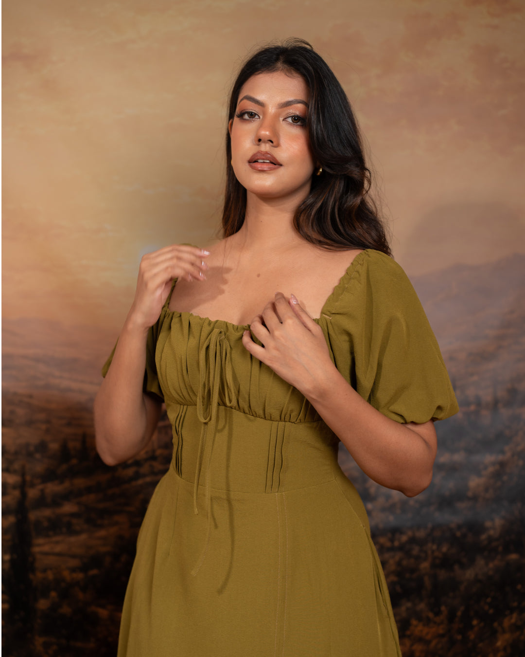 Tuscan Olive Dress (In-store on 5th Friday)