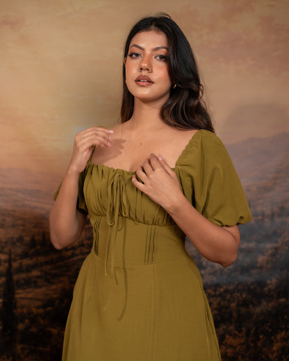 Tuscan Olive Dress (In-store on 5th Friday)
