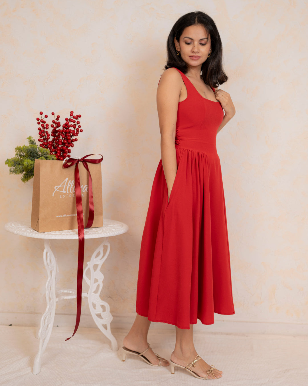 Linea Dress In Red