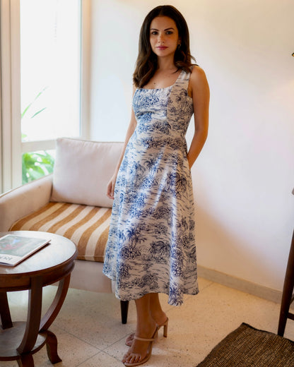 French Blue Bell Dress