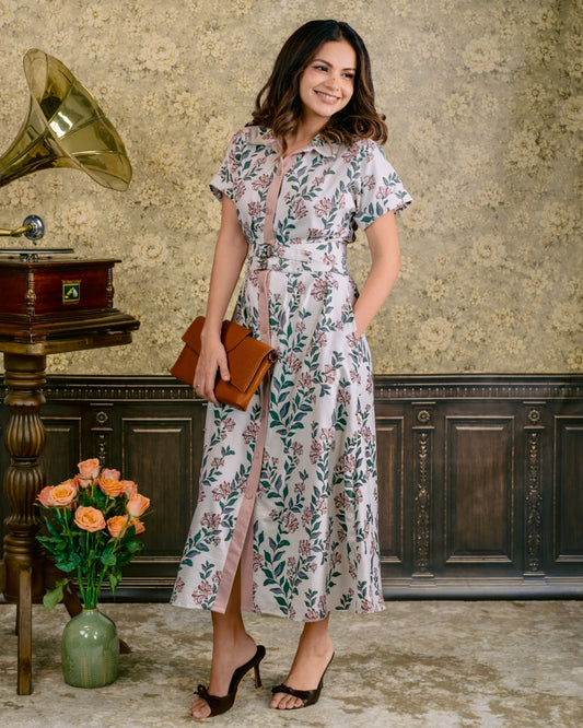 English Garden Belted Dress