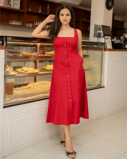Serena Dress in Red