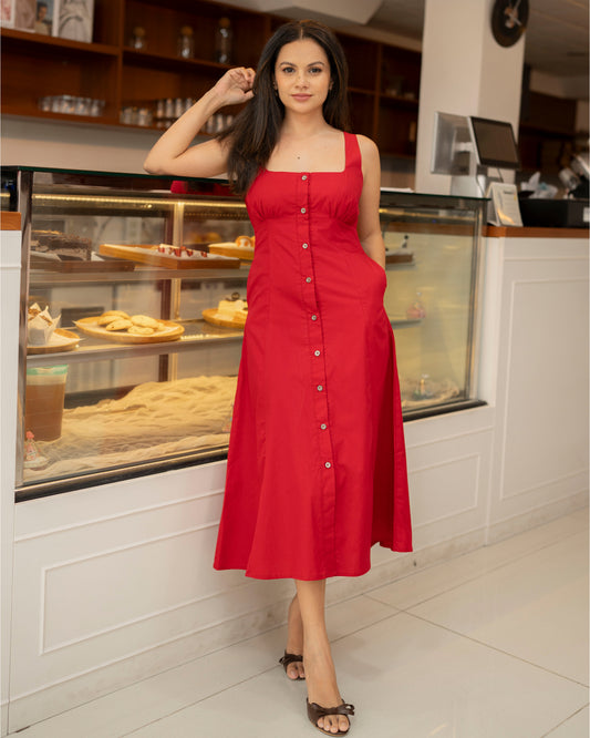 Serena Dress in Red