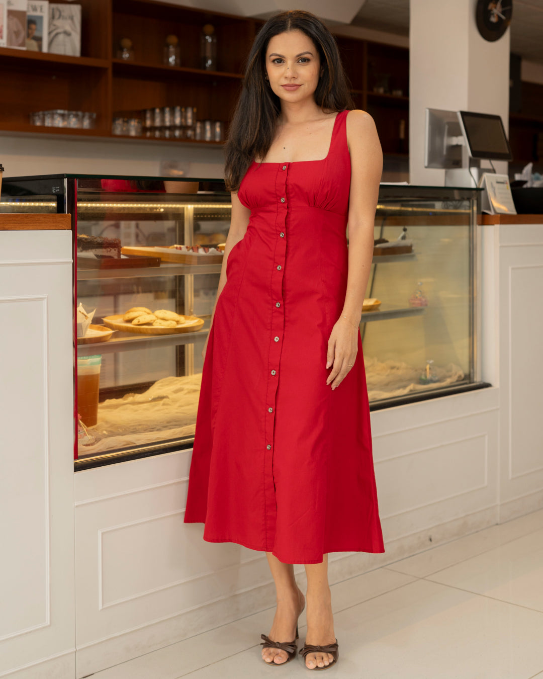 Serena Dress in Red
