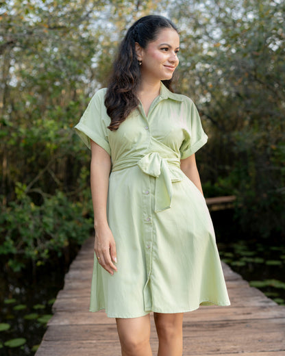Emma Belle Dress – Pistachio Green