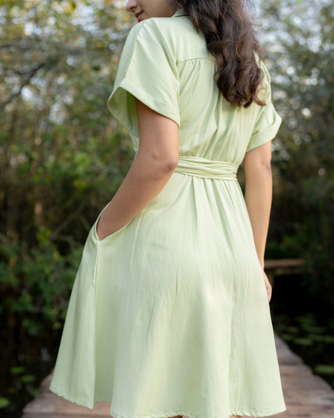 Emma Belle Dress – Pistachio Green