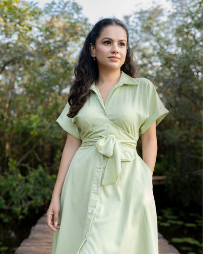 Emma Belle Dress – Pistachio Green