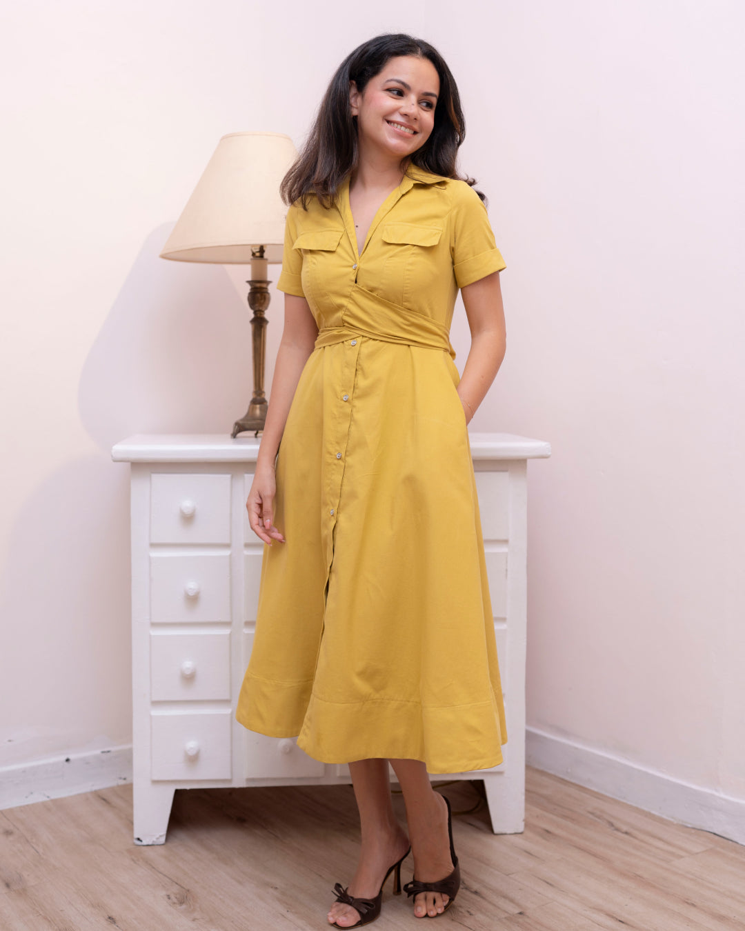 Alora Dress - Yellow