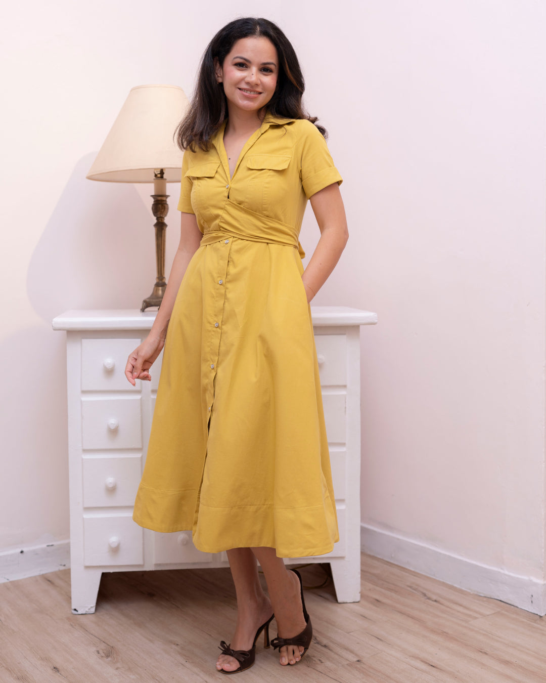 Alora Dress - Yellow