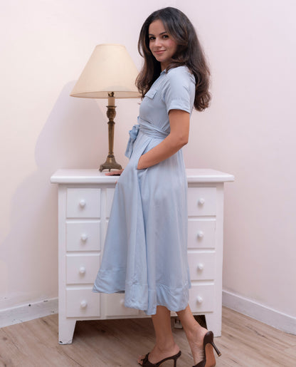 Alora Dress  - Light Blue