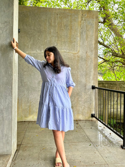 Frilled Comfy Short Dress
