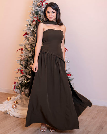 Eternal Rose Dress — Olive Green