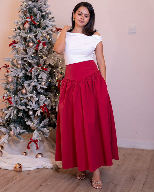 Wine Mist Skirt