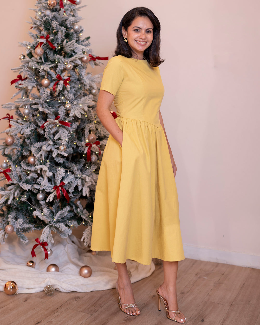 Celina Dress — Soft Yellow