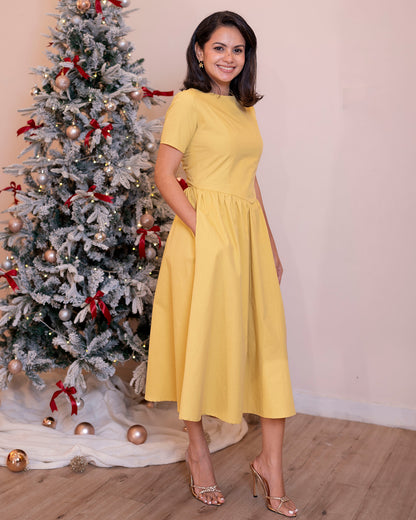 Celina Dress — Soft Yellow