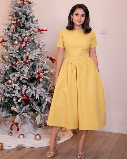 Celina Dress — Soft Yellow