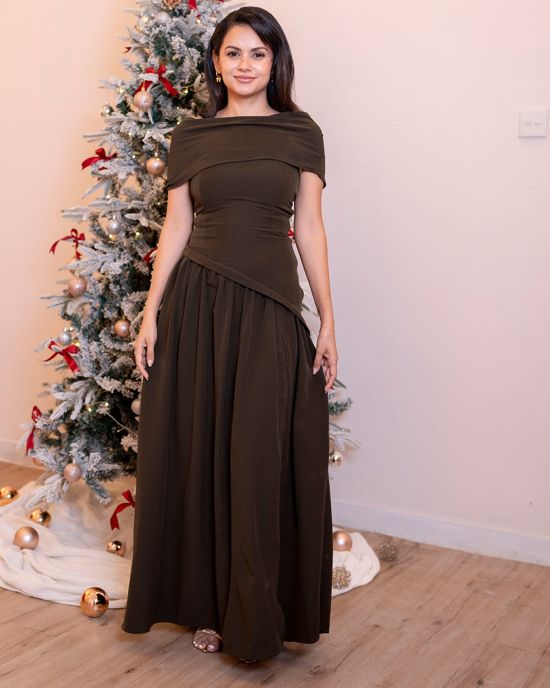 Eternal Rose Dress — Olive Green