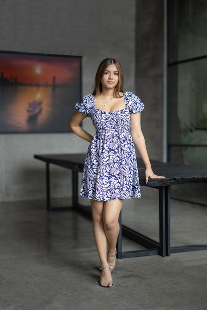 Azure Bloom Dress